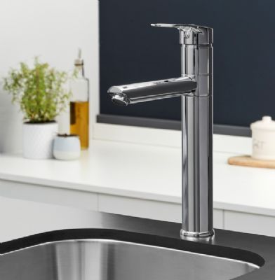 Tap Aysgarth Mono Block Mixer Kitchen-Chrome