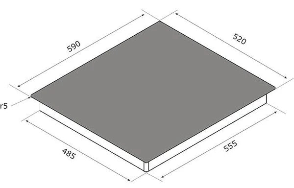 Airforce B4 60cm Induction Hob 4 Cooking Zones & Bridging Functions Integra Ready