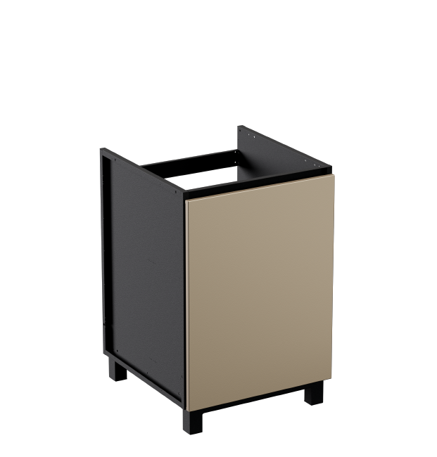 Hoppilif Outdoor Kitchen Single Door Unit for Sink, or Induction Hob| Worktop Brushed Stainless Steel