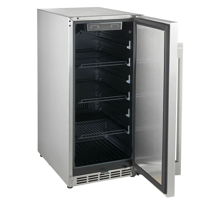 Solid door slimline outdoor under-counter beverage cooler