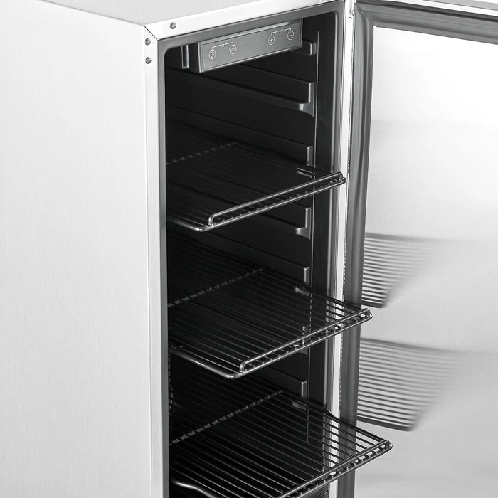 Solid door slimline outdoor under-counter beverage cooler