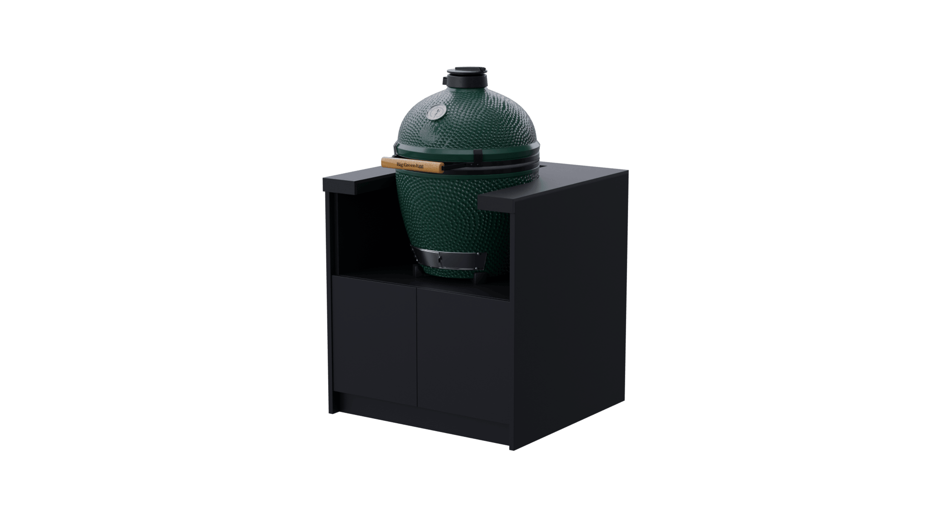 Whistler Fairford Outdoor Kitchen Black 18" Green Egg & Cabinet 80cm