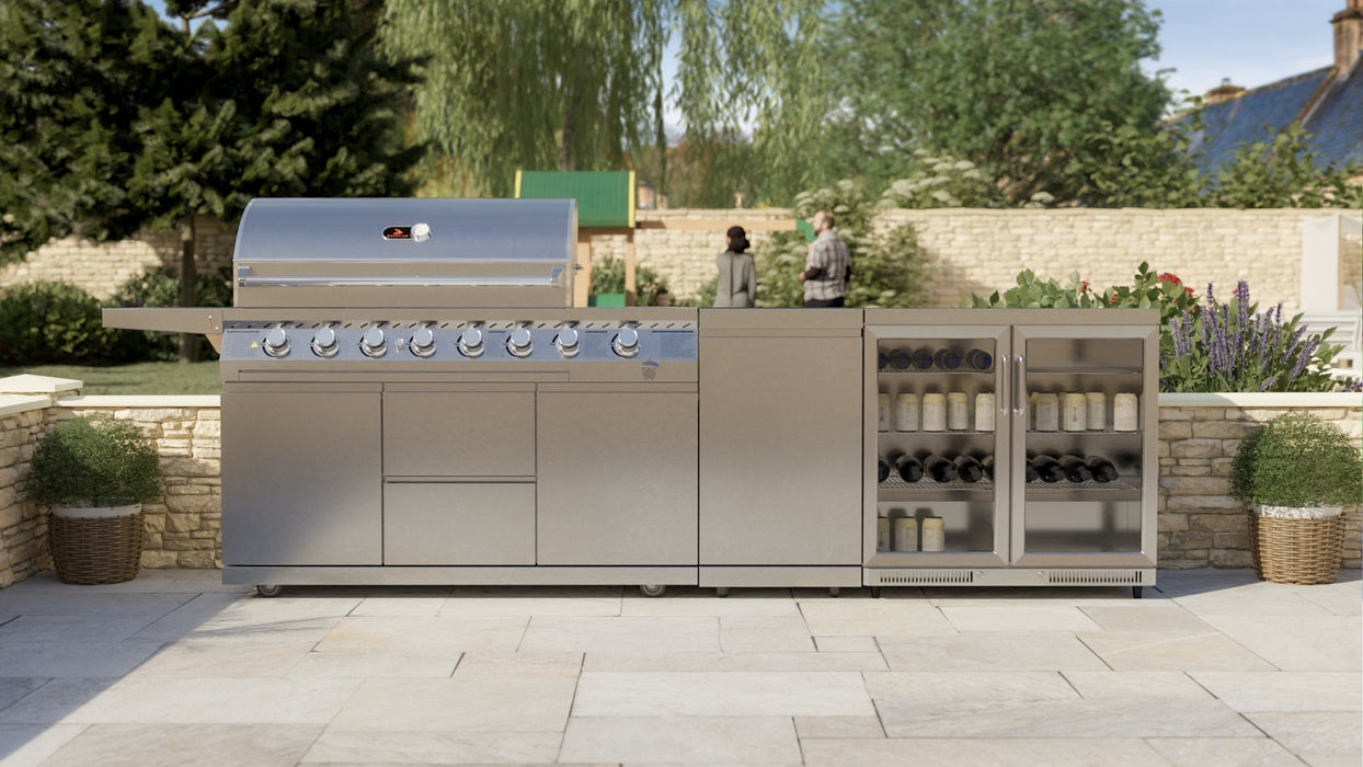 Whistler Blockley 6 Burner Outdoor Kitchen ( New Double line rounded Hood )