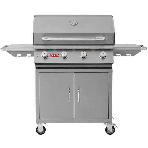 Bull Lonestar 4 Burner Gas BBQ Grill - Cart Stainless Steel