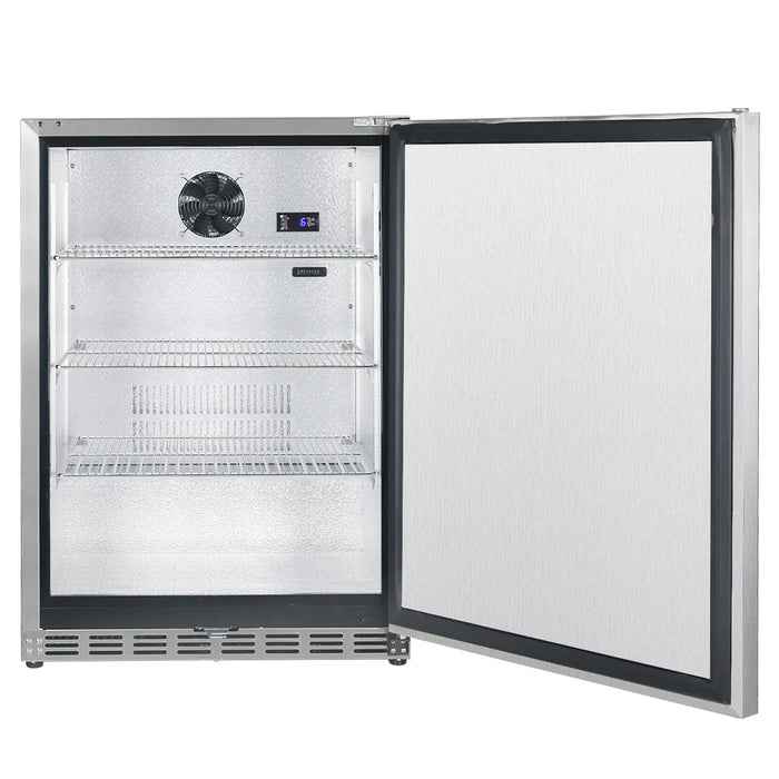 Solid door under-counter outdoor beverage cooler