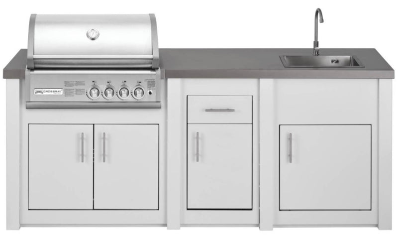Grandpro by Stoll Aluminum Outdoor Kitchen Crossray and Sink | 2.3M