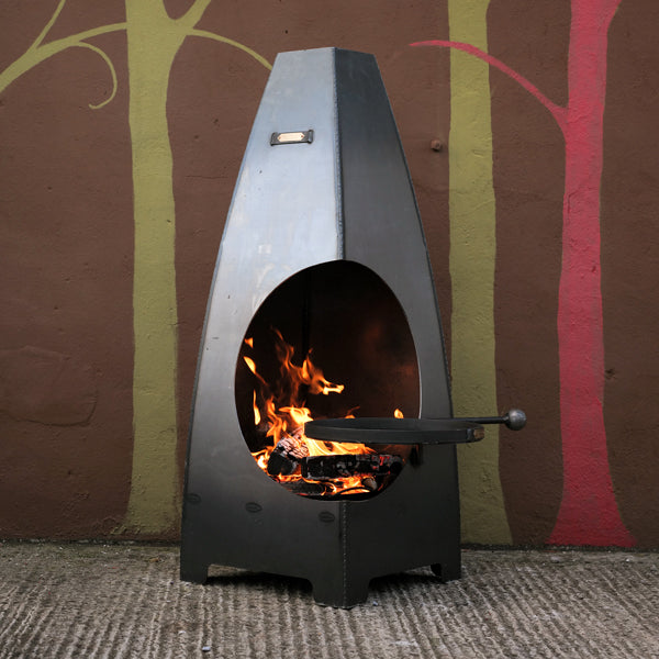 Circus Chiminea with Swing Arm BBQ Rack