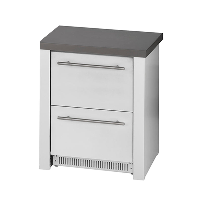 Grandpro by Stoll Aluminum Outdoor Kitchen Crossray and Double Drawer Fridge | 2.3M