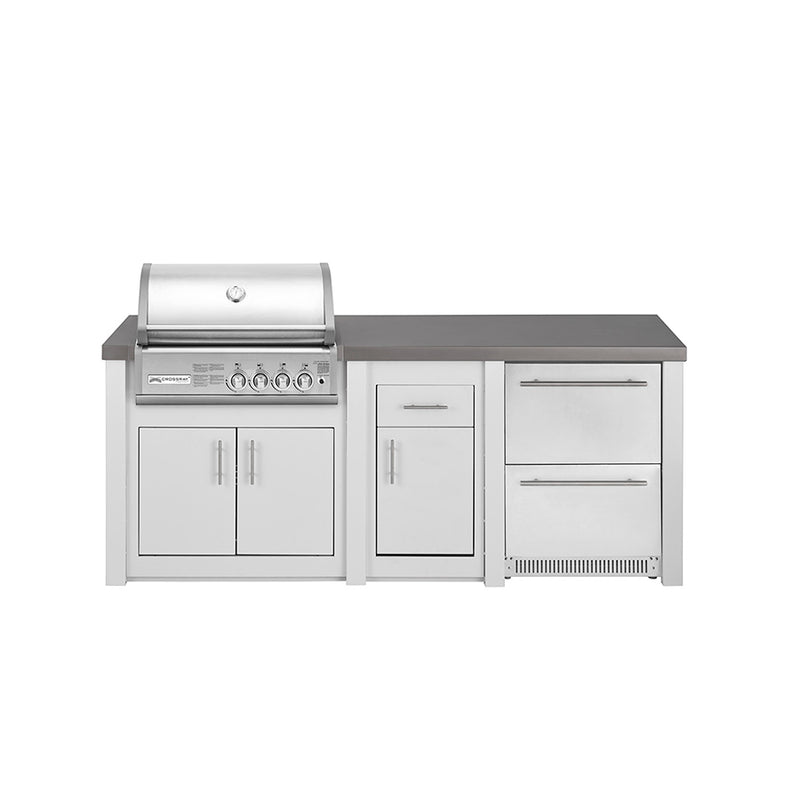Grandpro by Stoll Aluminum Outdoor Kitchen Crossray and Double Drawer Fridge | 2.3M