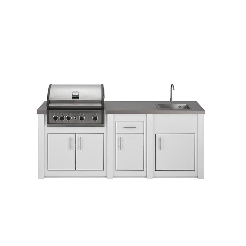Grandpro by Stoll Aluminum Outdoor Kitchen PRO Elite and Sink | 2.3M