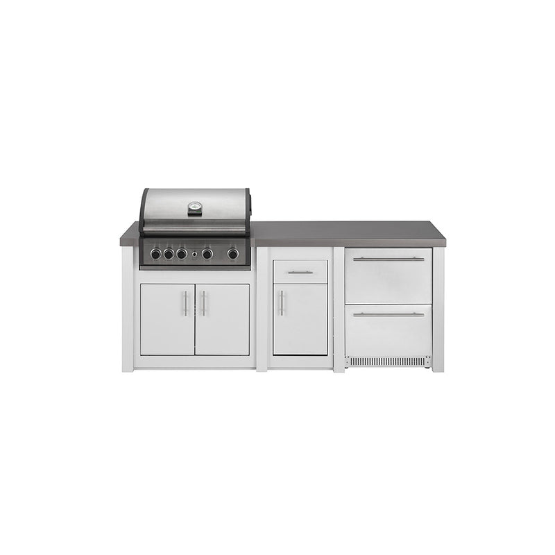 Grandpro by Stoll Aluminum Outdoor Kitchen Pro Elite and Double Drawer Fridge | 2.3M