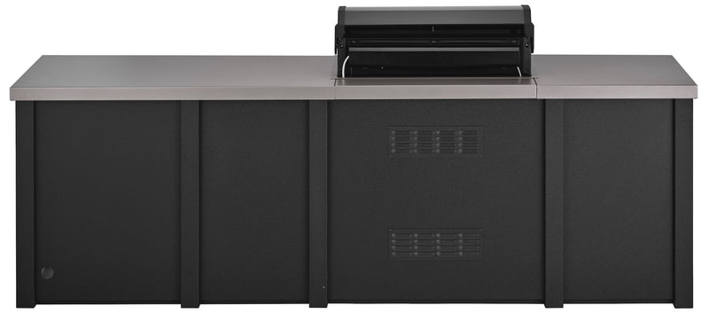 Grandpro by Stoll Aluminum Outdoor Kitchen GrandPro, Green Egg, and Double Drawer Fridge