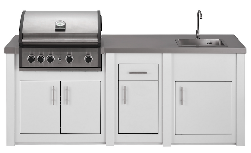 Grandpro by Stoll Aluminum Outdoor Kitchen PRO Elite and Sink | 2.3M