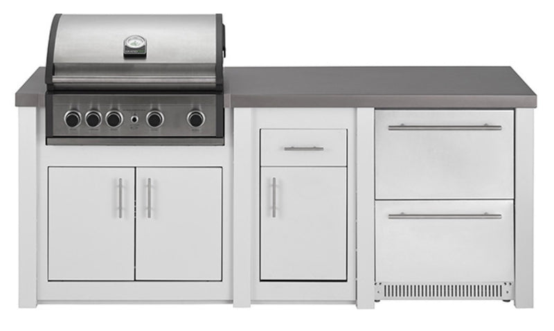 Grandpro by Stoll Aluminum Outdoor Kitchen Pro Elite and Double Drawer Fridge | 2.3M