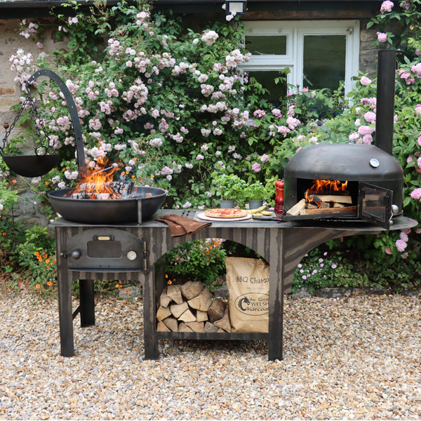 Complete Outdoor Kitchen with Dome Oven