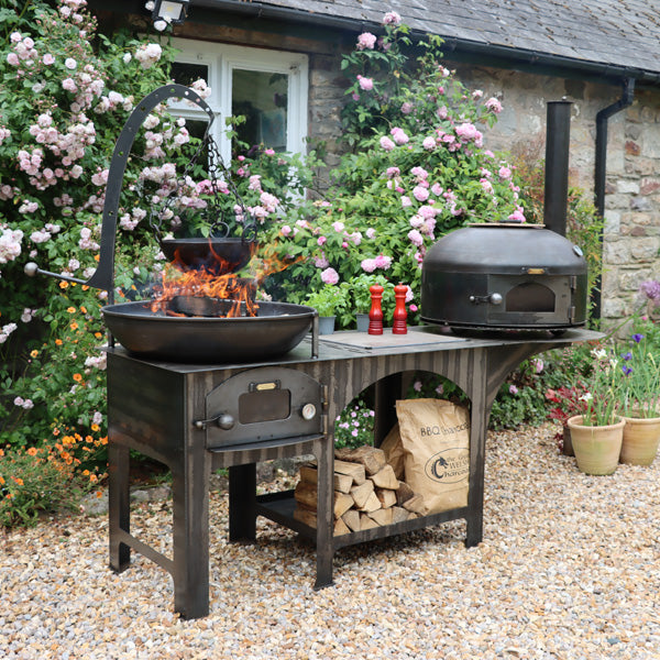 Complete Outdoor Kitchen with Dome Oven