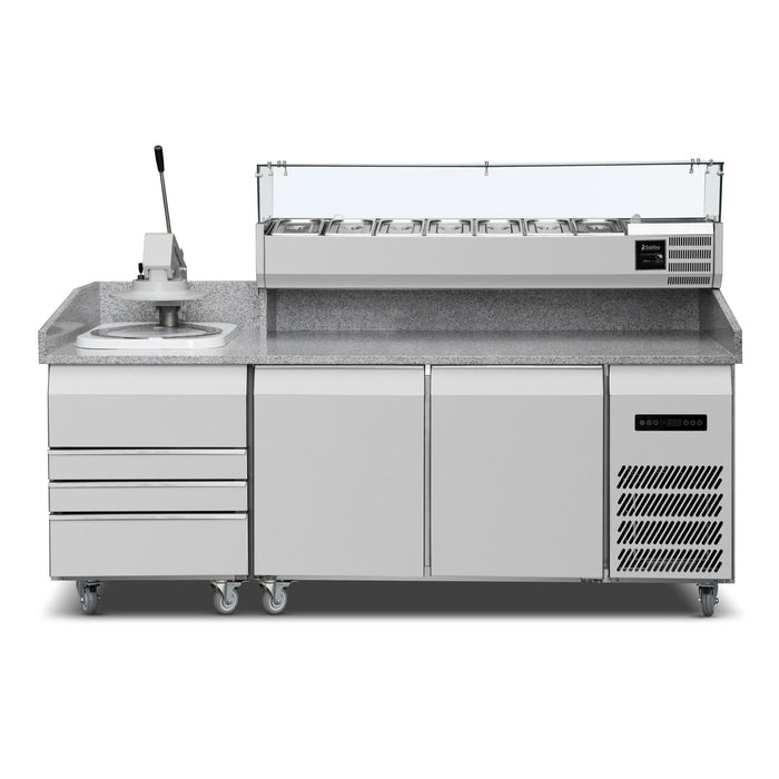 Pizza Press with Integrated Cooling Workstation