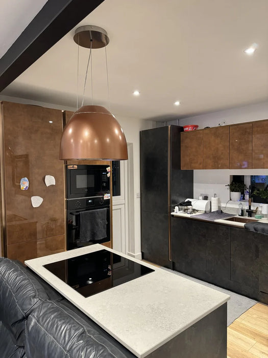 Airforce Restyled Copper New Moon 45cm Island cooker hood,LED,Remote controlled Integra ready