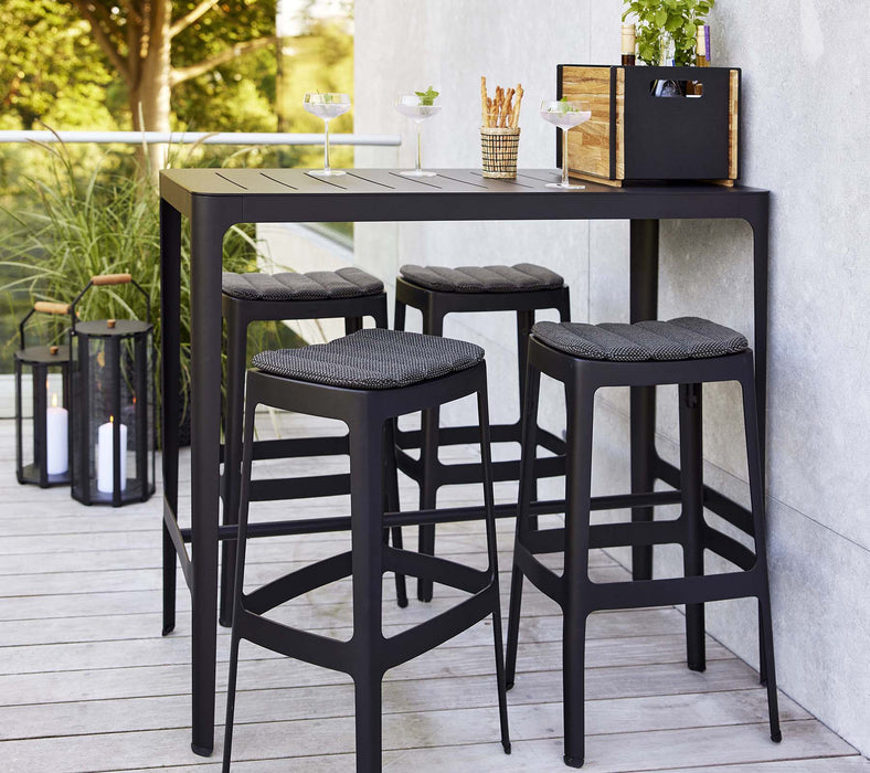 Outdoor & Indoor Cut bar table Black, aluminium