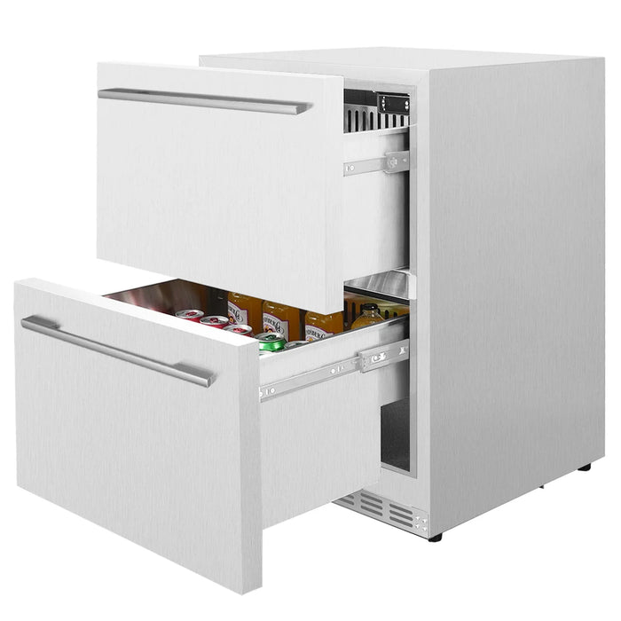 Outdoor beverage/food refrigerated drawer unit