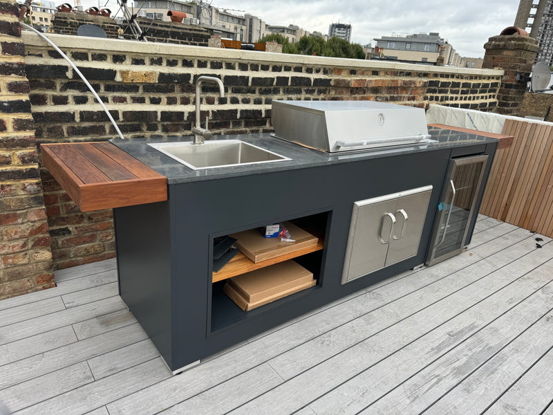 Grillandia Outdoor Kitchen Beefeater Proline Roaster, Fridge and Weather Cover - 2.5M