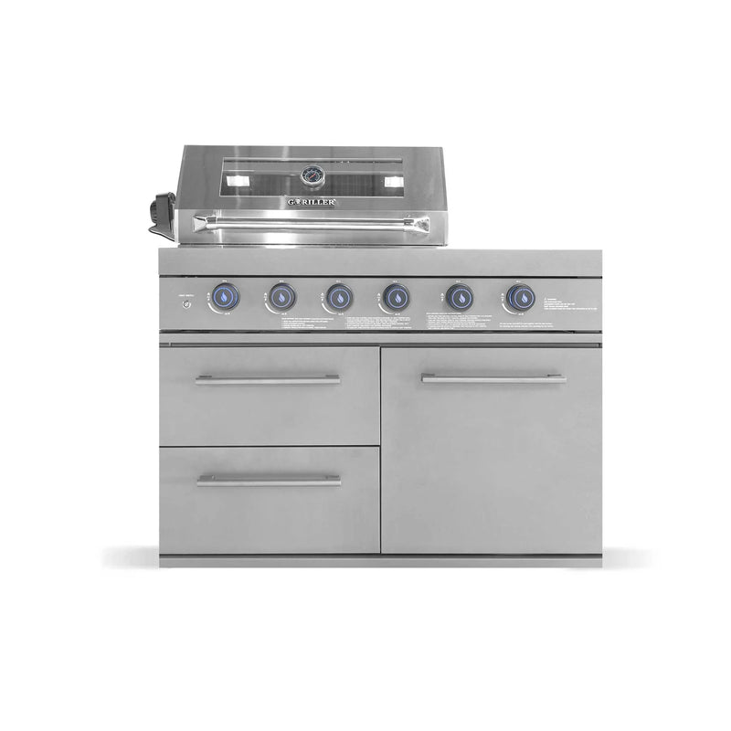 Goriller Outdoor Kitchen Empire | 8-Burner Gas Grill, Fridge, Sink & WorkStation | 2.8m