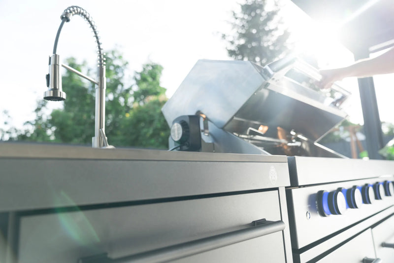 Goriller Outdoor Kitchen Empire | 8-Burner Gas Grill, Fridge, Sink & WorkStation | 3m