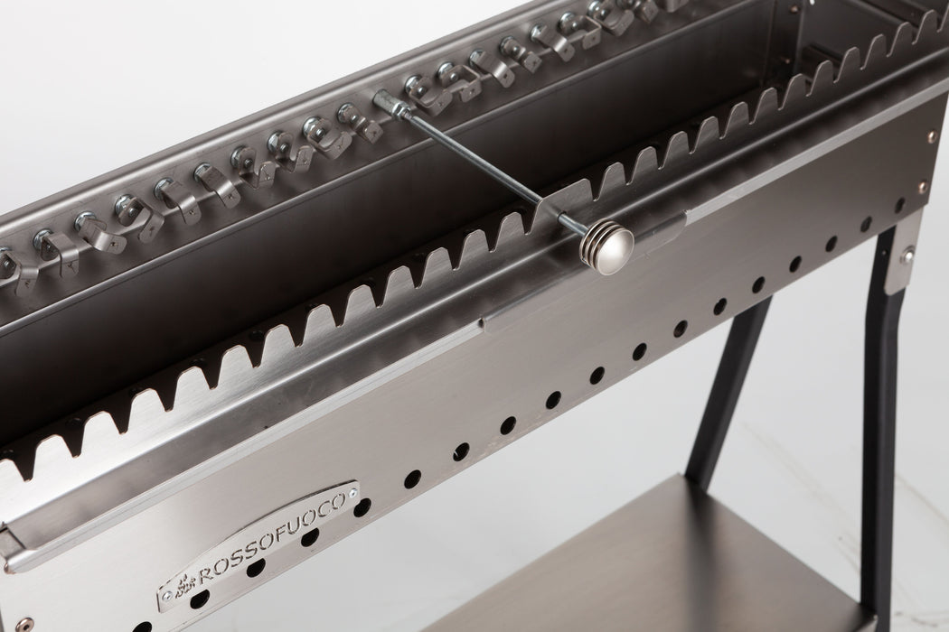 Rossofuoco Stainless steel barbecue for skewers or “Arrosticini” - Charcoal fired