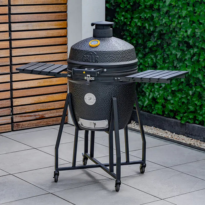 GRLLR Ember Classic 22 Inch Kamado Charcoal Black with cart