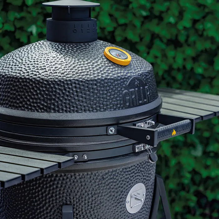 GRLLR Ember Classic 22 Inch Kamado Charcoal Black with cart