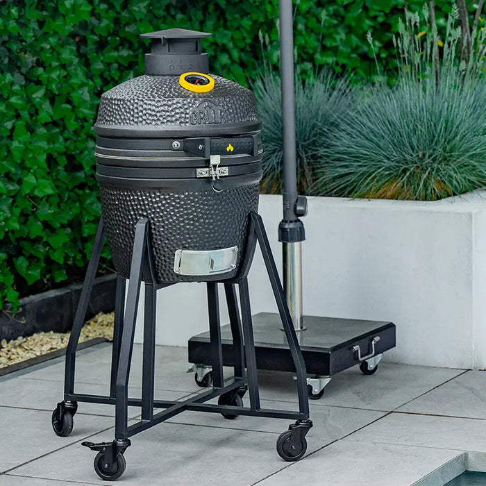 GRLLR Ember Classic 16 Inch Kamado Charcoal Black with Cart