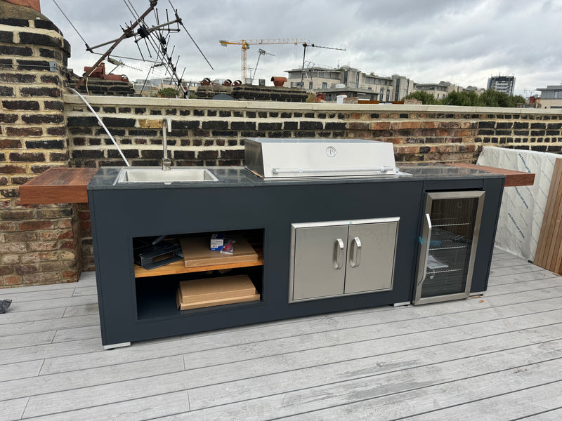 Grillandia Outdoor Kitchen Beefeater Proline Roaster, Fridge and Weather Cover - 2.5M