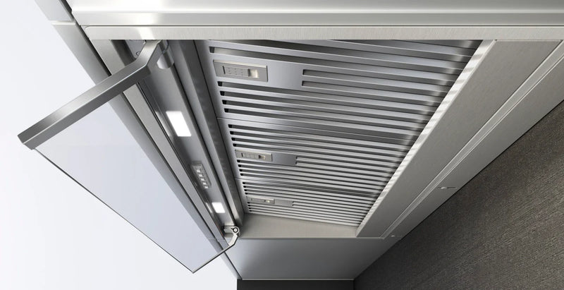 Airforce F300 90cm Built In Cooker Hood with Smoked Glass Visor, Touch Button controls in Satin Black finish