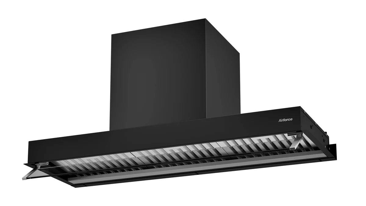 Airforce F300 60cm Built-in Cooker hood with Touch Control- Black Finish with Adjustable Glass