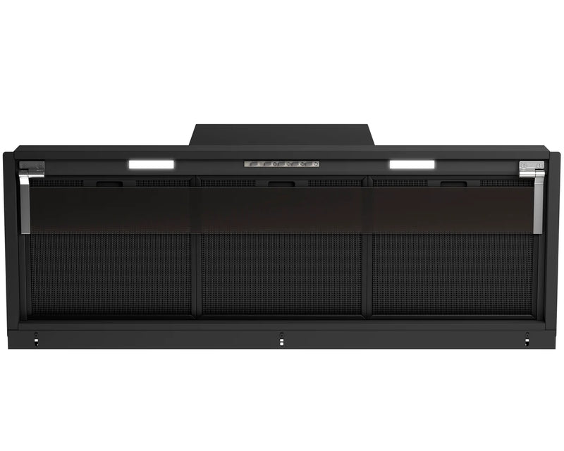 Airforce F300 120cm Built-In Cooker Hood with Touch Controls- Black Finish with Adjustable Glass
