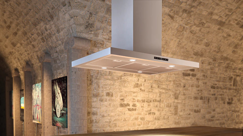 Airforce F97 60cm Island Cooker Hood with Touch Control in Stainless Steel Finish