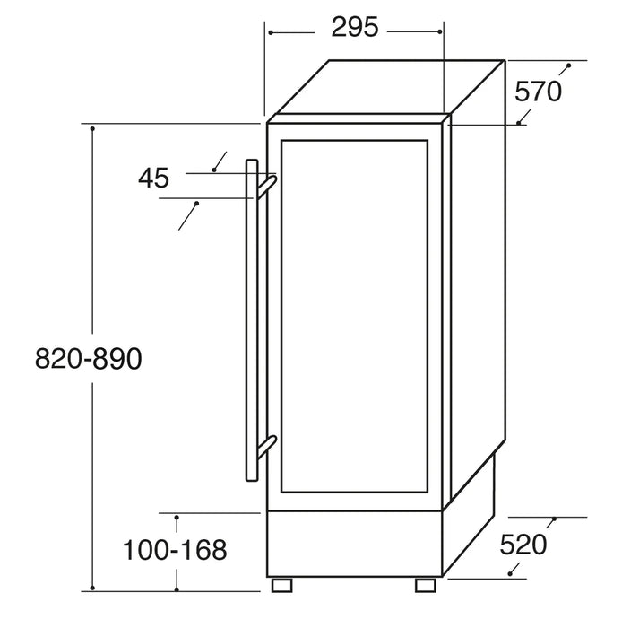 CDA FWC304SS Freestanding/ under counter slimline wine cooler