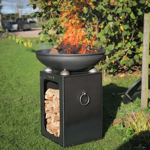 Fire Bowl with Log Store