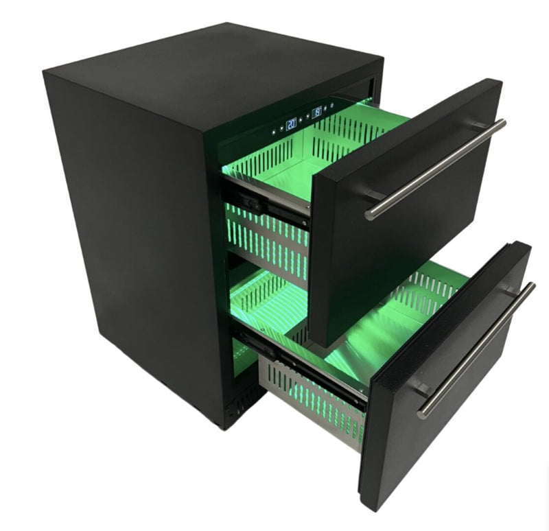 Grandpro by Stoll Aluminum Outdoor Kitchen Graphite Pro Elite Sink, and Double Drawer Fridge | 3M