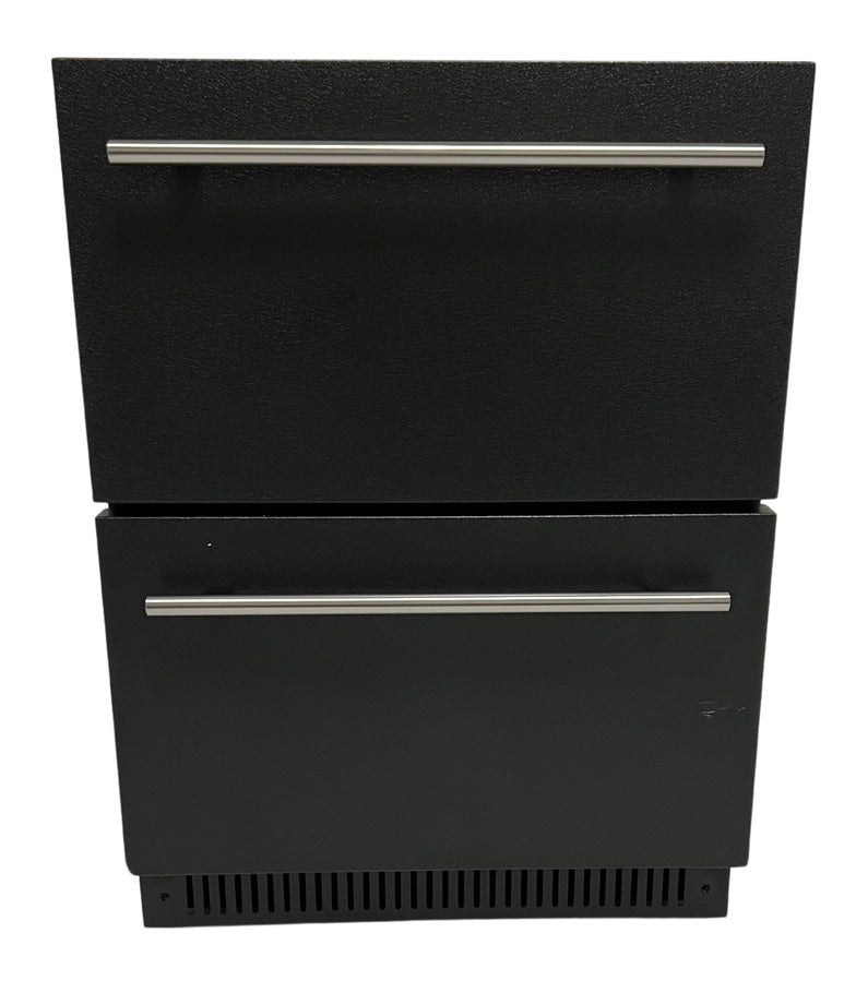 Grandpro by Stoll Aluminum Outdoor Kitchen Graphite Pro Elite Sink, and Double Drawer Fridge | 3M