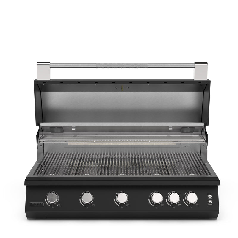 Brabura Fusion 500 Matte Black Built-In Gas BBQ Built in