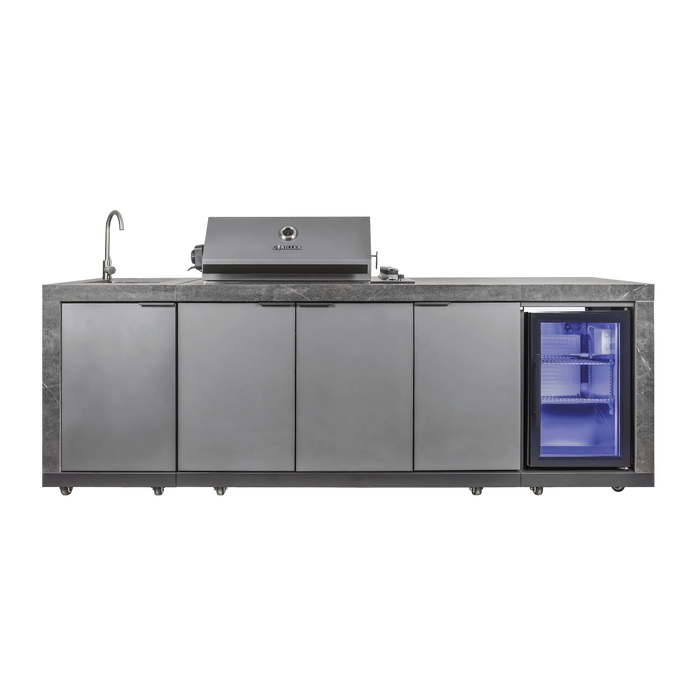 Goriller Outdoor Kitchen King | 5-Burner Gas Grill, Refrigerator & Sink | 2.7m