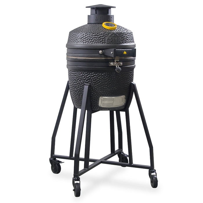 GRLLR Ember Classic 16 Inch Kamado Charcoal Black with Cart