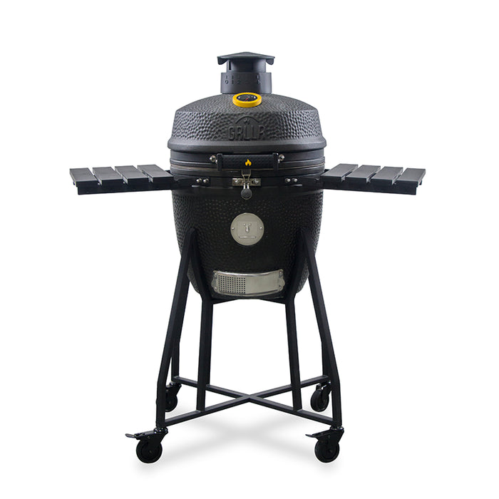 GRLLR Ember Classic 18 Inch Kamado Charcoal Black with cart