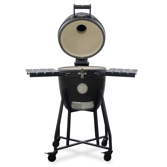 GRLLR Ember Classic 18 Inch Kamado Charcoal Black with cart