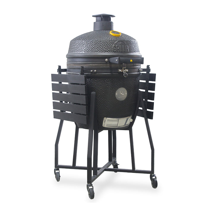 GRLLR Ember Classic 22 Inch Kamado Charcoal Black with cart