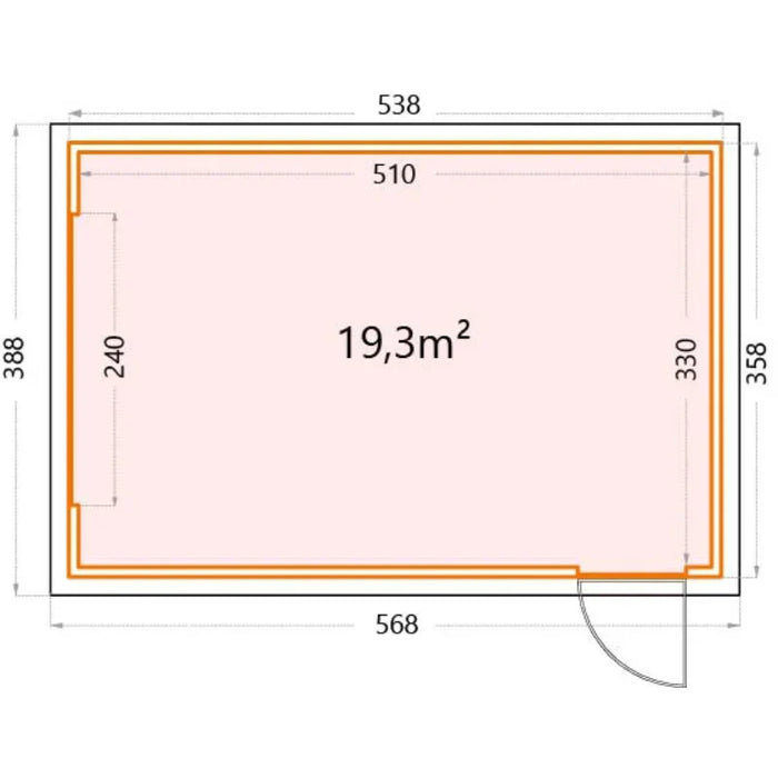 Telluria Eleganto 3654 Metal Garage - 12x18 ft