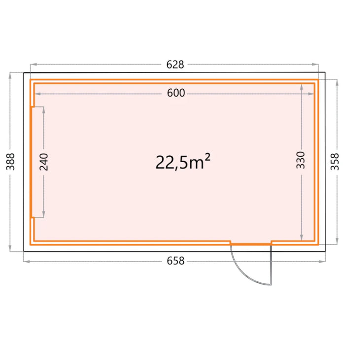 Telluria Eleganto 3663 Metal Garage - 12x20 ft