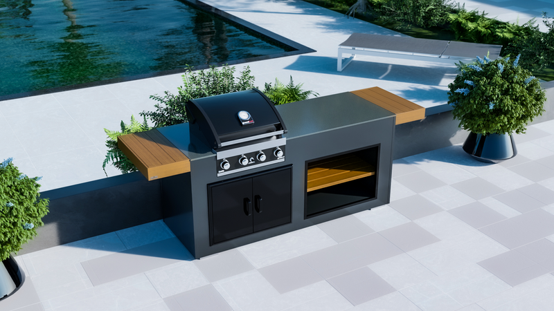 Grillandia Outdoor Kitchen Grandhall Maxim 4 Burner and Weather Cover - 2M
