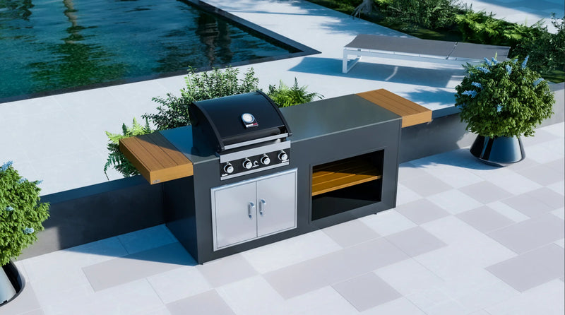 Grillandia Outdoor kitchen GrandPro 4 Burner and Delivita Pizza Oven | 2M